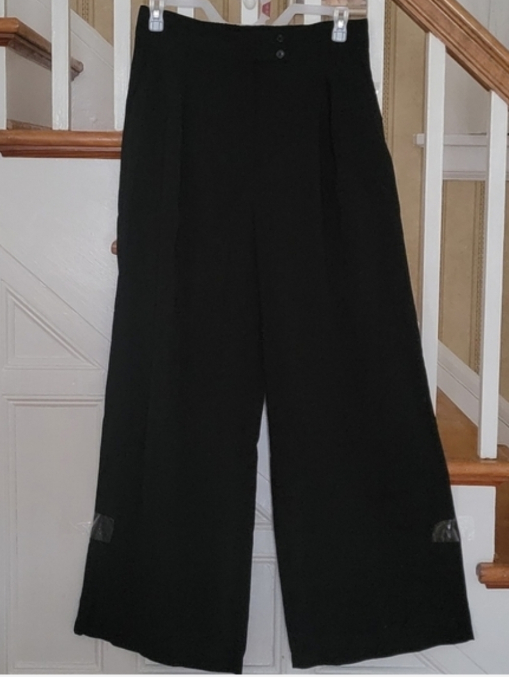 JESSICA SIMPSON Melba Wide Leg Black Flare Trouser Pants Size 14 - Picture 2 of 12